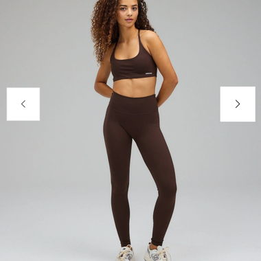 Exercere Sculpt Scrunch Tights - Pecan Brown