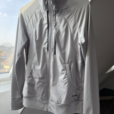 Giacca sportiva Reebok grigio chiaro con zip (vintage)