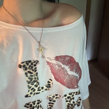 Leopard Tshirt Weiss