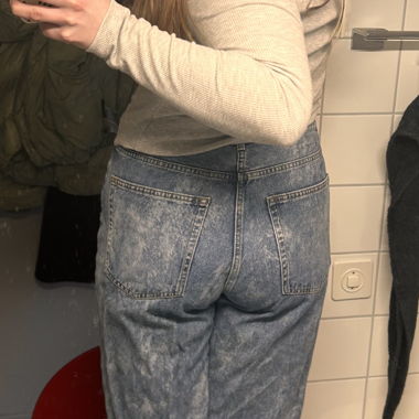 COS straight high rise jeans light