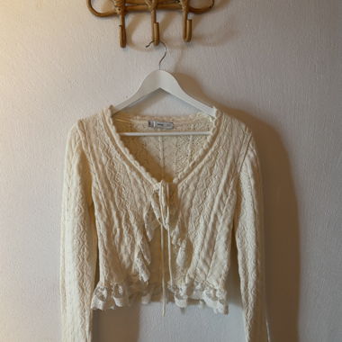 Cream Lace Cardigan