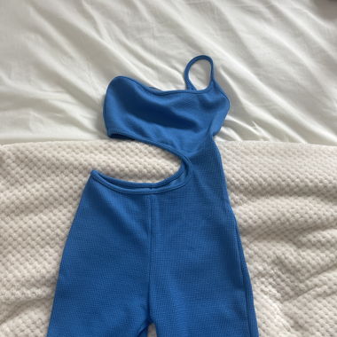 Combinaison cycliste bleu 