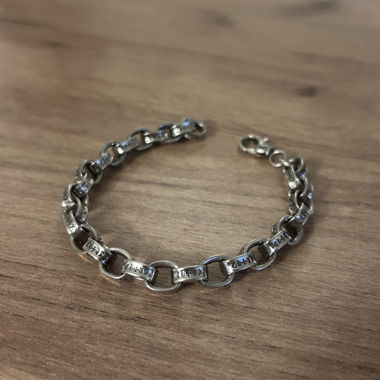 Bracciale con catena in acciaio inox