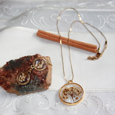 Blumenanhänger Schmuckset