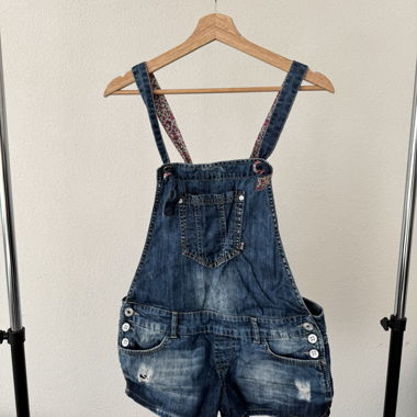 Salopette corta in jeans, M