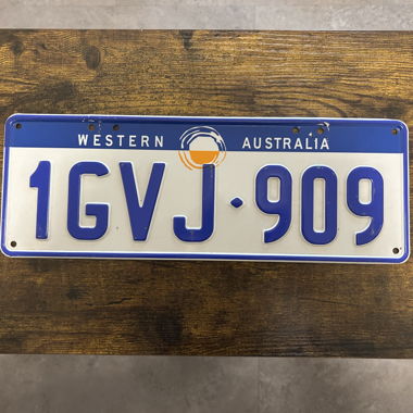Australien- Western Australia 1GVJ 909 -Autoschild