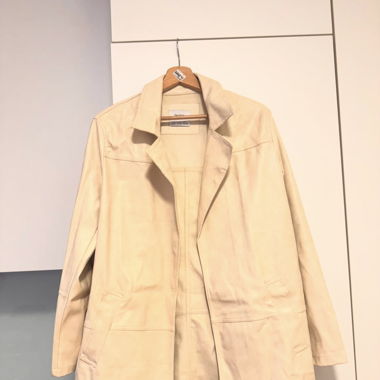 Beige Bershka Lederjacke