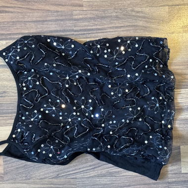 Black Sequin Cami Top