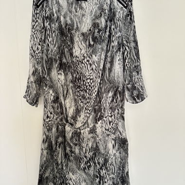 IKKS Zebra Print Cowl-Neck Rock-Chic Dress 40