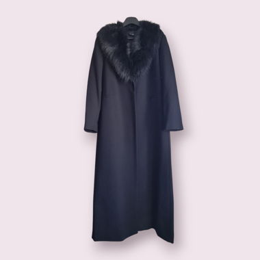 Long manteau avec col fourrure Zara, taille 42 EUR