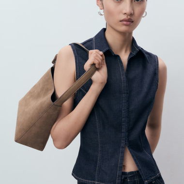 Haut en denim Mango