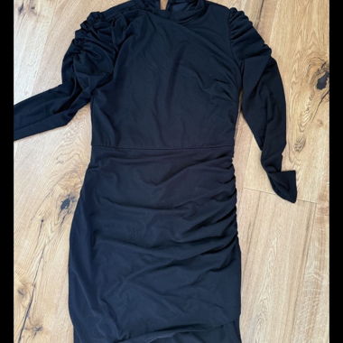 Schwarzes Zebrabody Kleid M