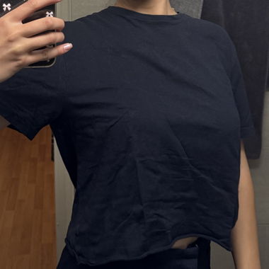 T-shirt basic tagliato