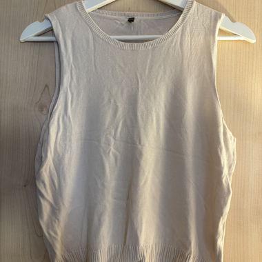 Haut en maille beige