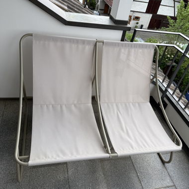 Outdoor Liegestuhl Set Inkl. Tische
