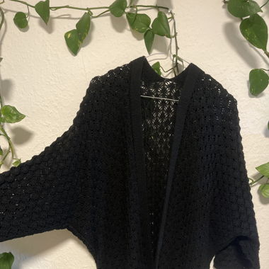 Schwarze Baumwoll Jacke