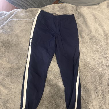Pantalone sportivo Wilson blu con righe