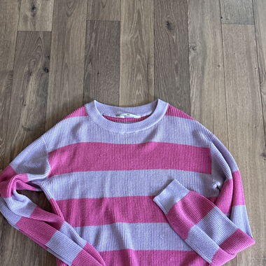 Pink Violetter strick Pullover
