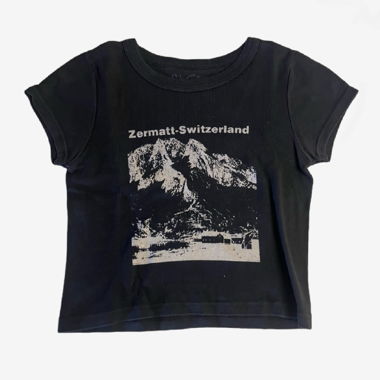 Baby tee con stampa Zermatt