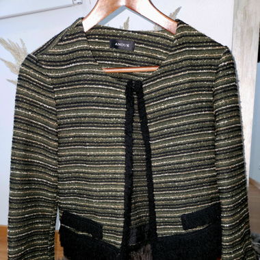 Gilet kaki noir Anouk