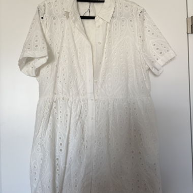 Abito in pizzo bianco Zara