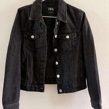 Veste en jean ZARA noire