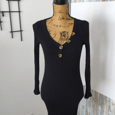 Abito in maglia Miss Selfridge nero