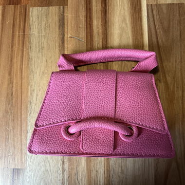 Mini-sac cabas structuré rose