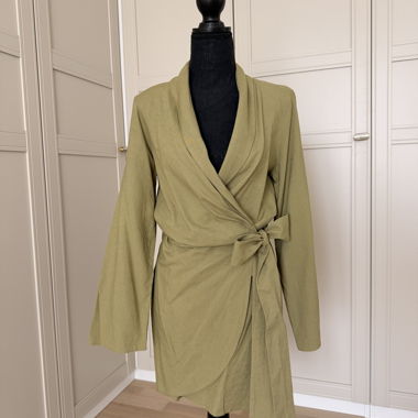 Robe portefeuille H&M vert olive