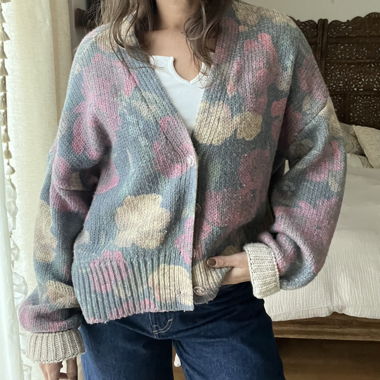 Cardigan in maglia dal look vintage