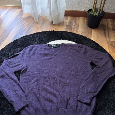 Maglione Ralph Lauren a Scollo a V in Maglia Viola