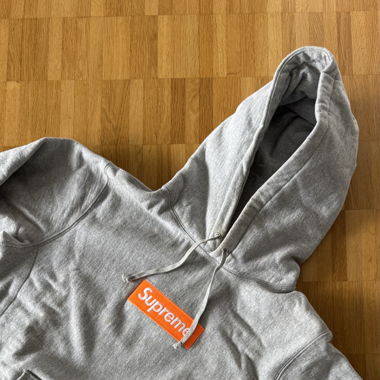 Supreme Box Logo Hoodie Orange Grey FW17