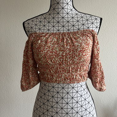 cute summer top with flowers