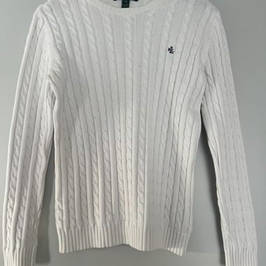 Maglione in maglia rasata a trecce Ralph Lauren