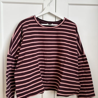 Striped long-sleeve top