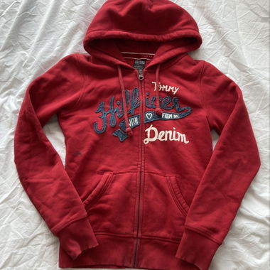 Tommy Hilfiger Red Zip Hoodie
