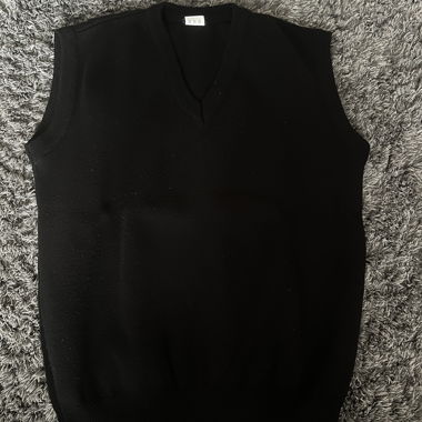Gilet in maglia nero senza maniche