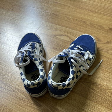 Vans - Motivo a scacchi blu e bianco