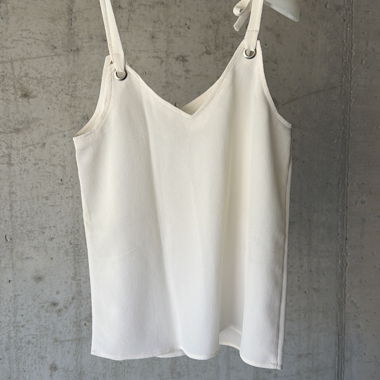 White Strapped Top
