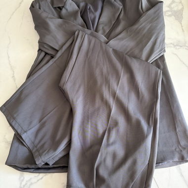 Blazer Set - Grey Pants Women