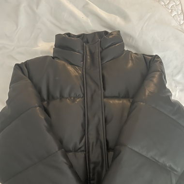 Warme Kunst Leder Puffer Jacke 