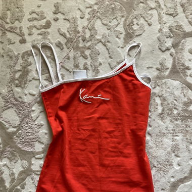 Red asymmetrical top