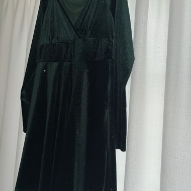 Kurzes crushed velvet Kleid mit Brillantini
