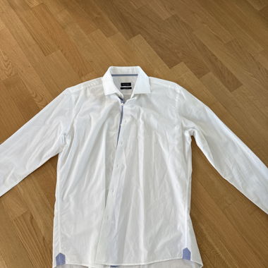 Paul Kehl Weisses Langarm-Hemd mit Kontrastdetails
