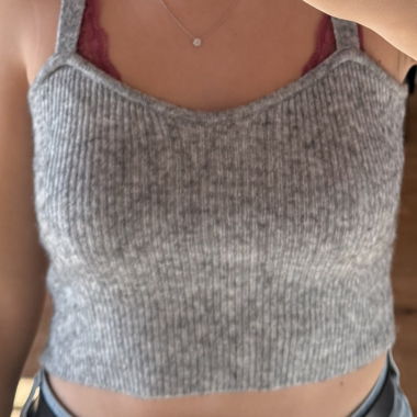 Haut en maille gris de ZARA