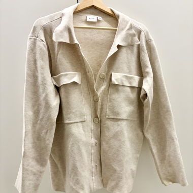 VILA beige button-up cardigan EU M