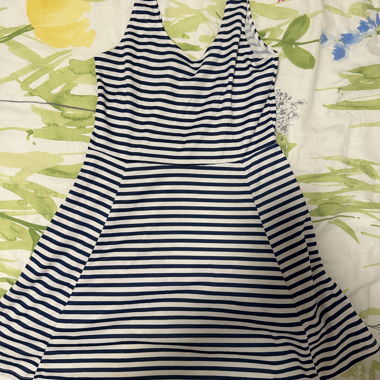 Robe rayee bleu marine