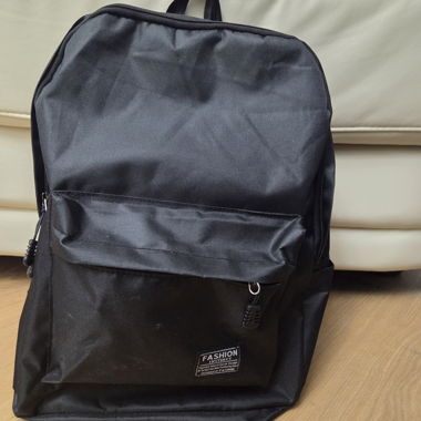 Sac à dos noir en tissu