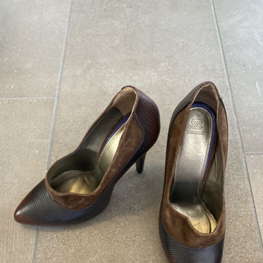 Navyboot Highheels braun
