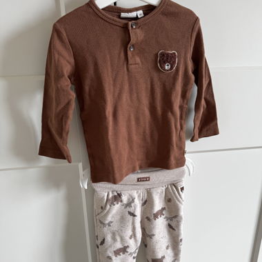 Ensemble enfant ours brun - 80cm